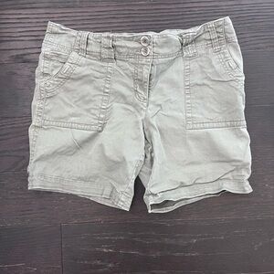 Women's Army Green Casual Bermuda Shorts